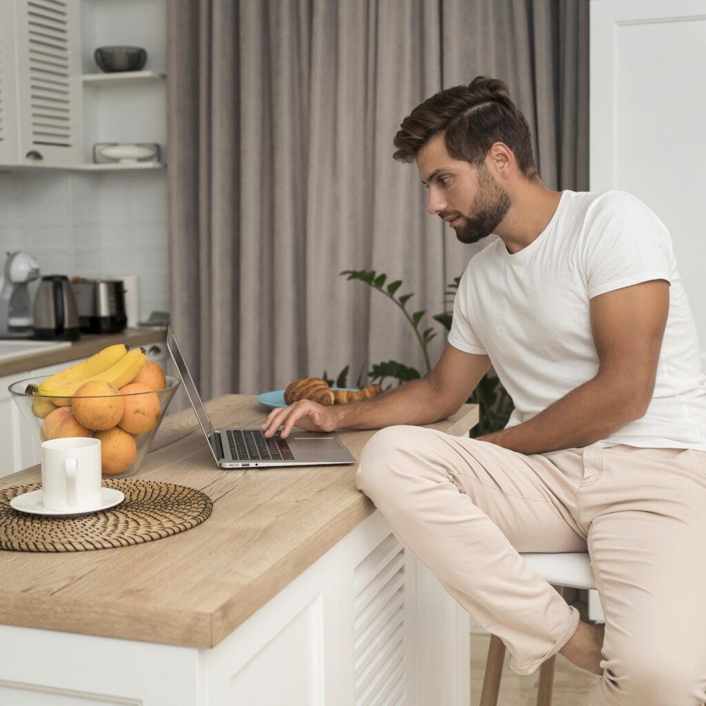 casual-adult-male-enjoying-working-from-home
