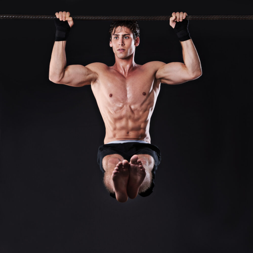 man-bar-pull-up-fitness-arm-exercise-studio-muscle-training-strength-workout-abs-black-background-male-person-gym-healthy-performance-mockup-space-athlete-sport